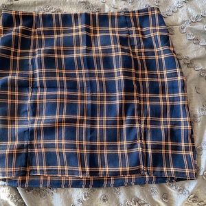 Plaid Pencil Skirt